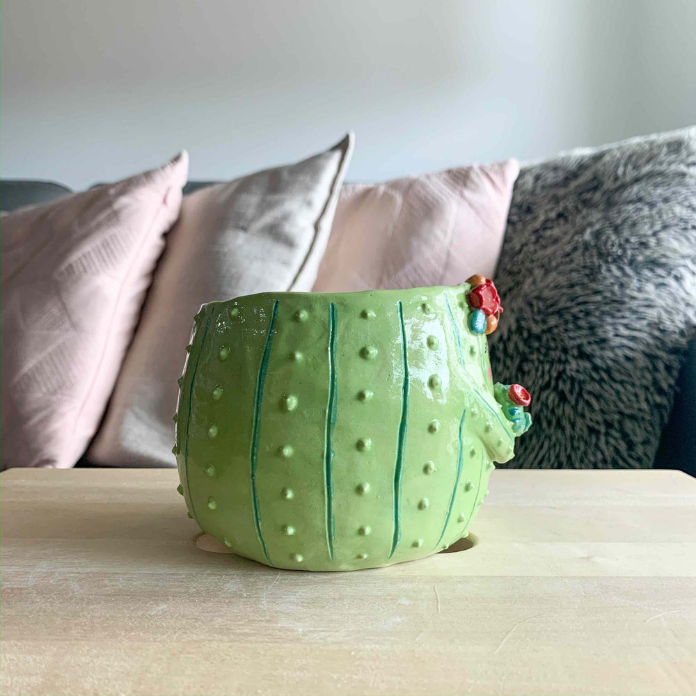 Flower crown Cactus mama with Cactus baby - Light Green, photo 2 of 4