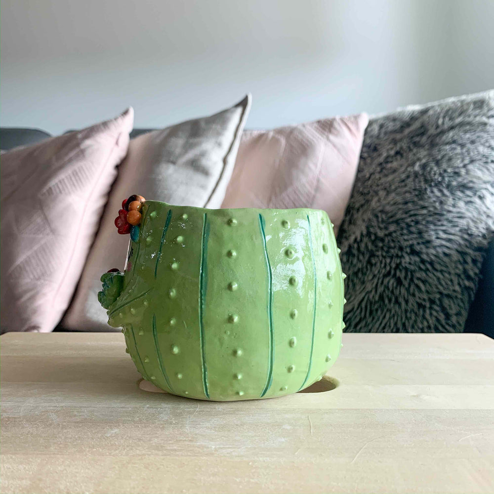 Flower crown Cactus mama with Cactus baby - Light Green, photo 3 of 4