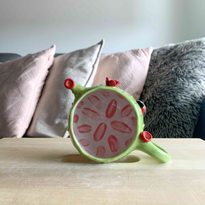 Flowery Cactus Mug with Ladybug Friend - Approx 250ml