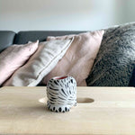 Mini Blue Eyed White Tiger Vase