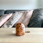 Mini Blue Eyed Orange Tiger Vase