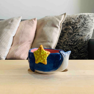 Whale Snack Bowl with Starfish and Barnacle Friends