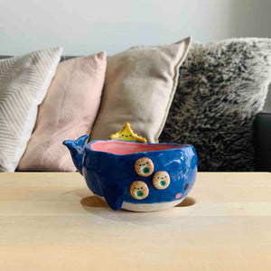 Whale Snack Bowl with Starfish and Barnacle Friends