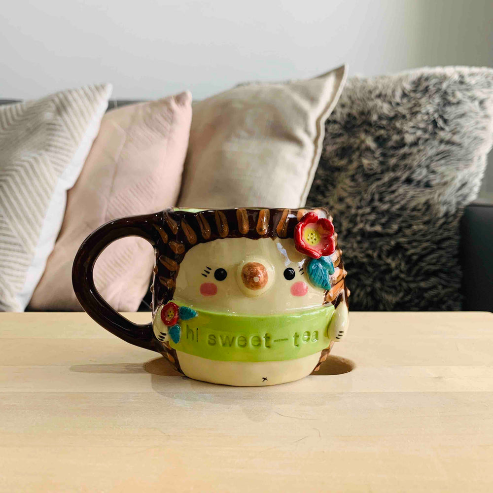"Hi Sweet-Tea" Echidna Tea Pun Mug - Approx 300-350ml, photo 1 of 4