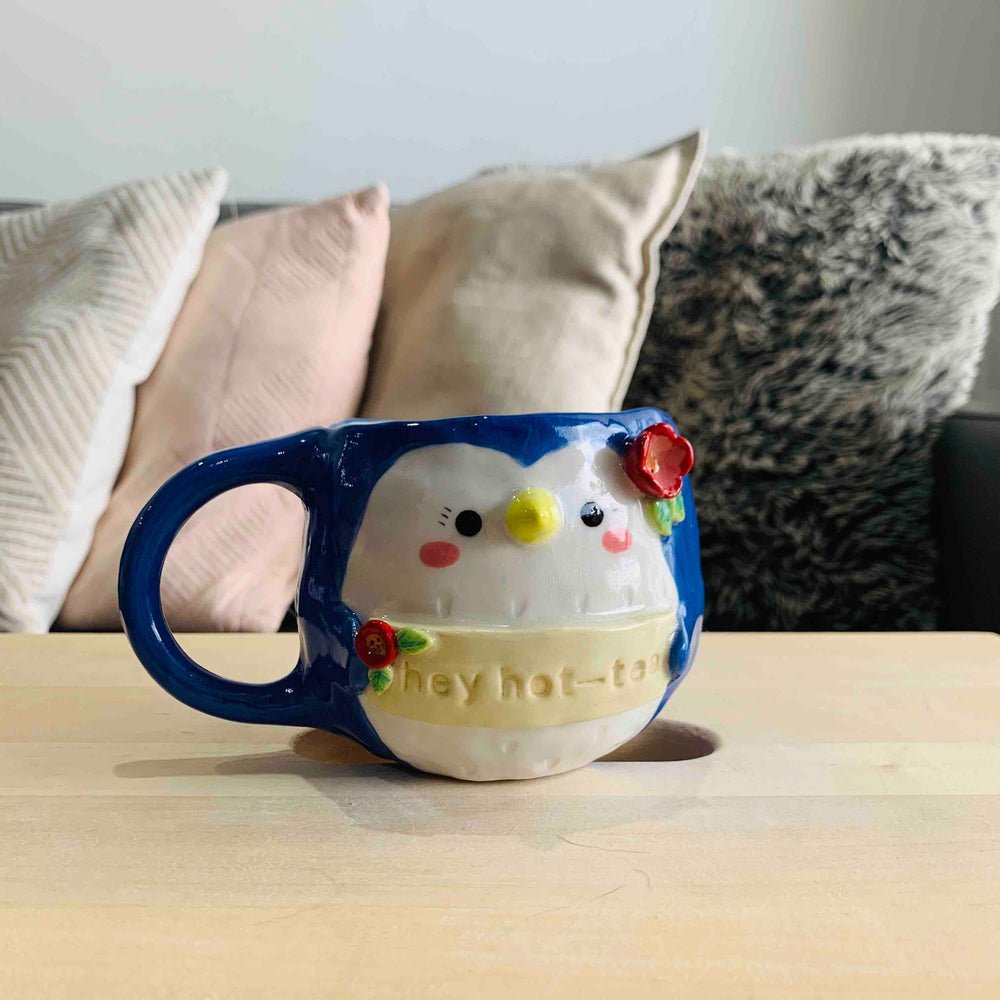 "Hey Hot-Tea" Penguin Tea Pun Mug - Approx 300-350ml, photo 1 of 4