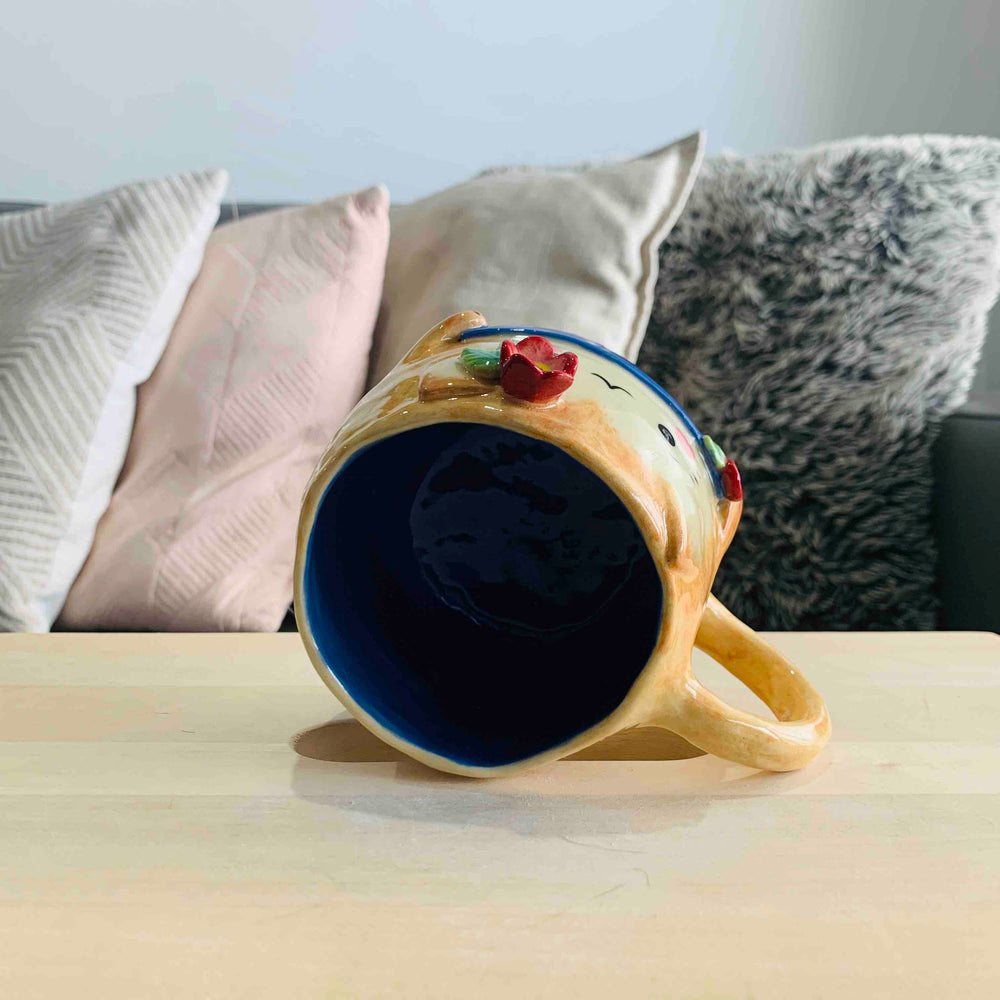 "Hello Cute-Tea" Ginger Kitty Tea Pun Mug - Approx 300-350ml, photo 4 of 4