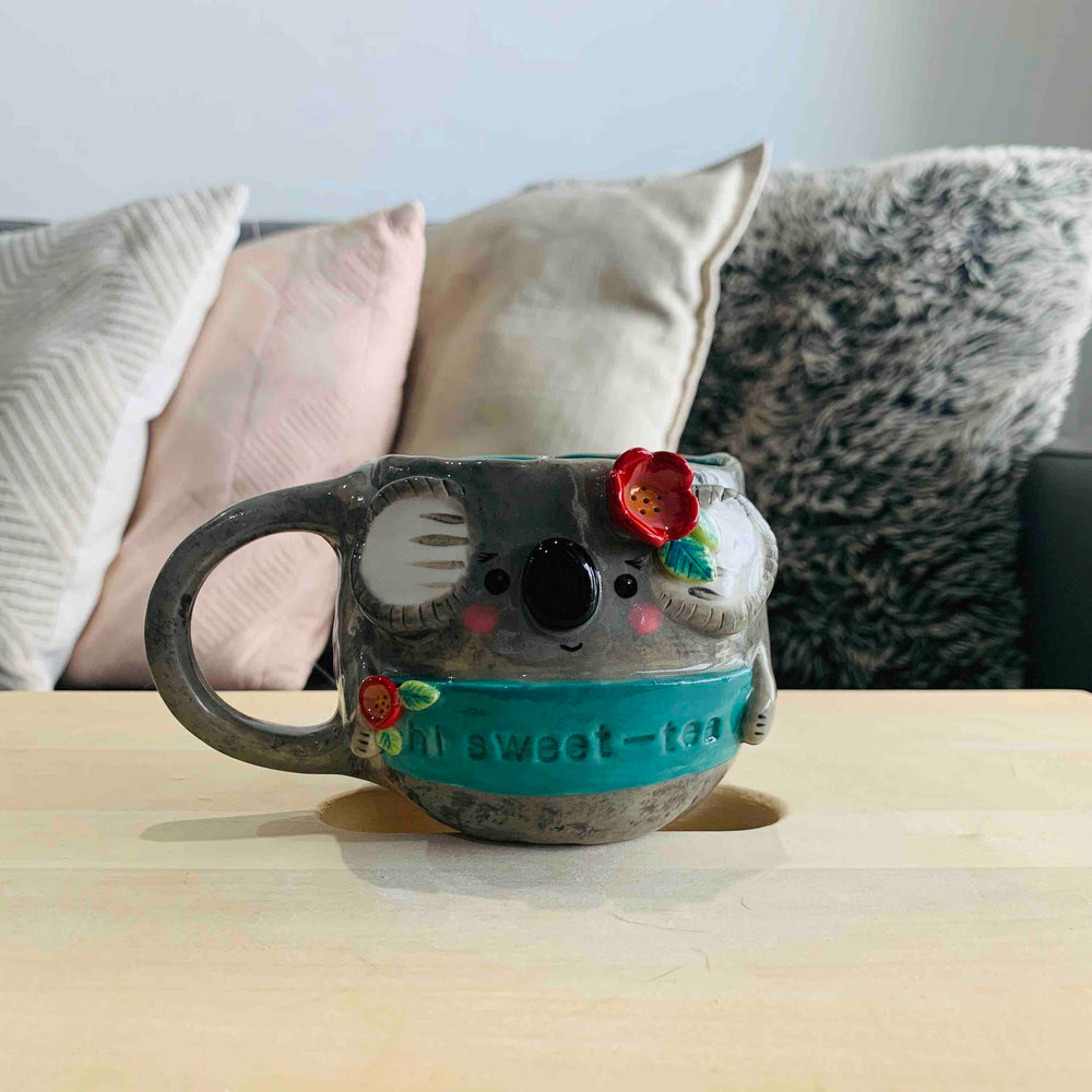 "Hi Sweet-Tea" Koala Tea Pun Mug - Approx 300-350ml, photo 1 of 4