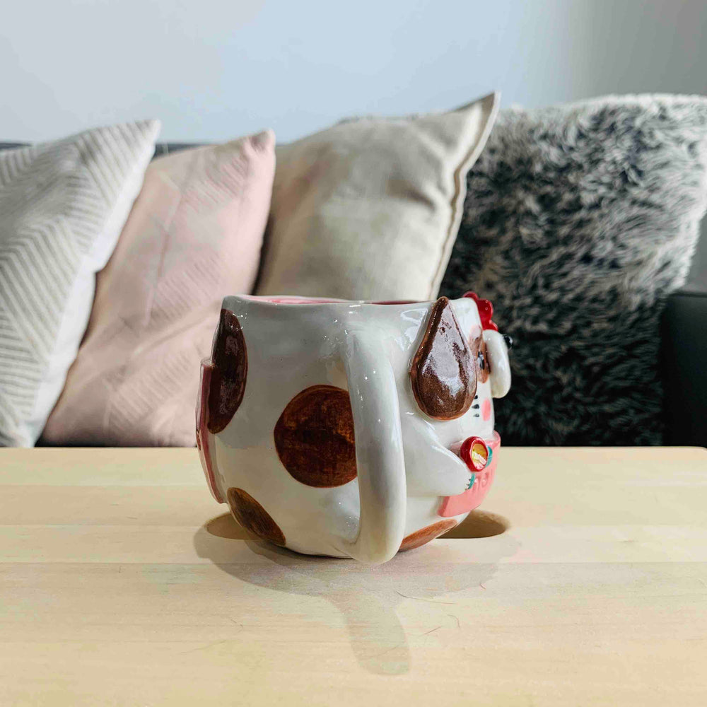 "Hey Hot-Tea" Spotty Doggo Tea Pun Mug - Approx 300-350ml, photo 2 of 4