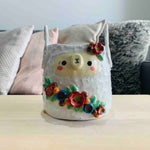 Flowery Lama Pot