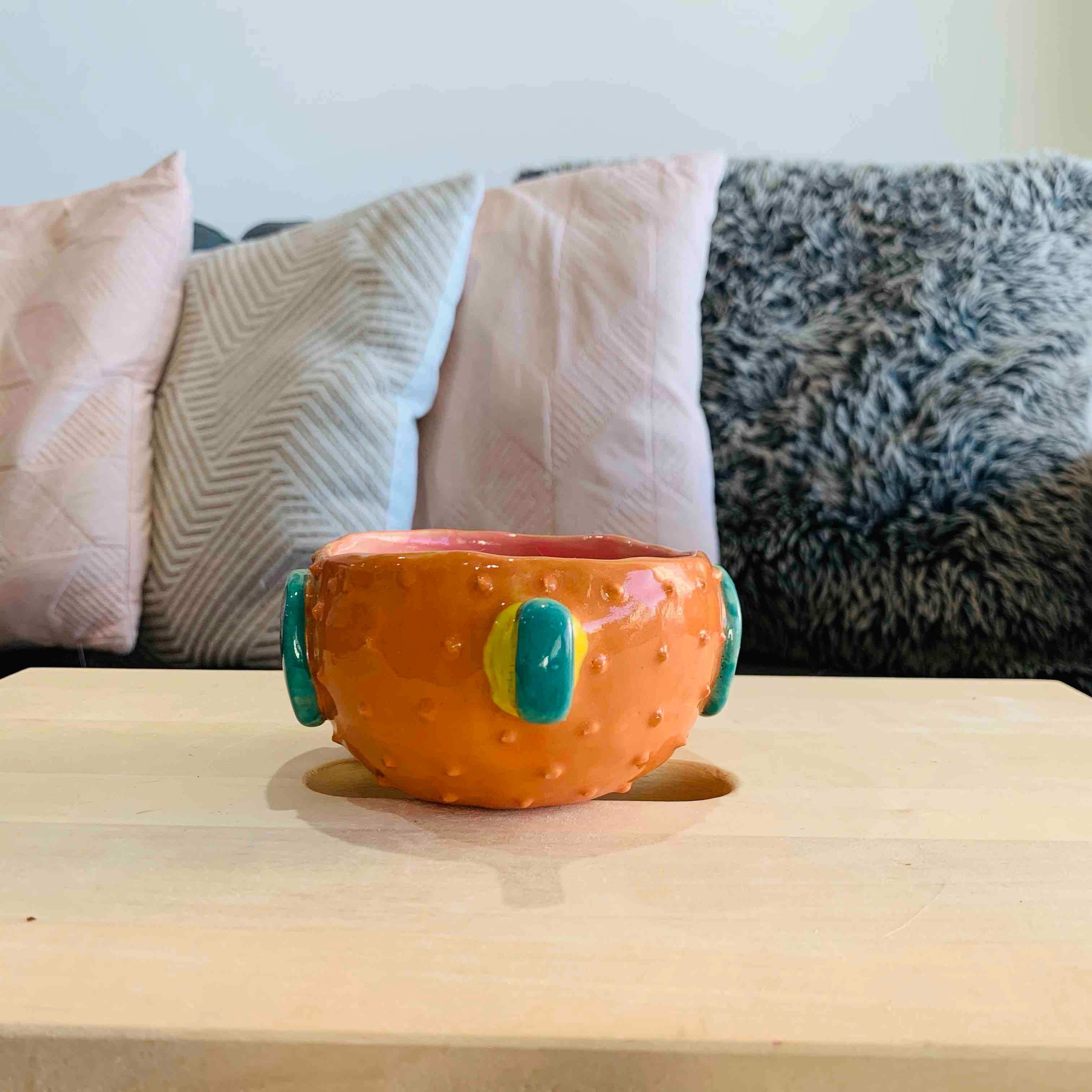 Puffer Fish Snack Bowl with Starfish Friend