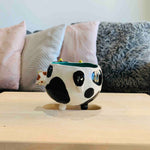 Small Leggy Cow and baby Cow pot