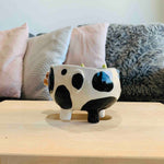 Large Leggy Cow and baby Cow pot