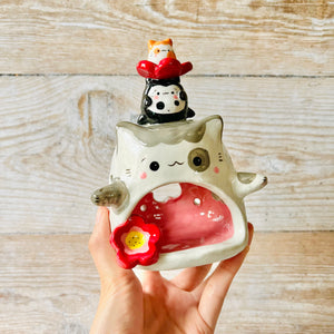 CAT TRIO Tea light candle holder