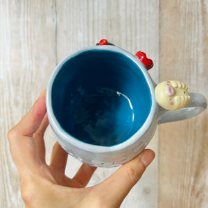 TARDIGRADE mug with black cat friend