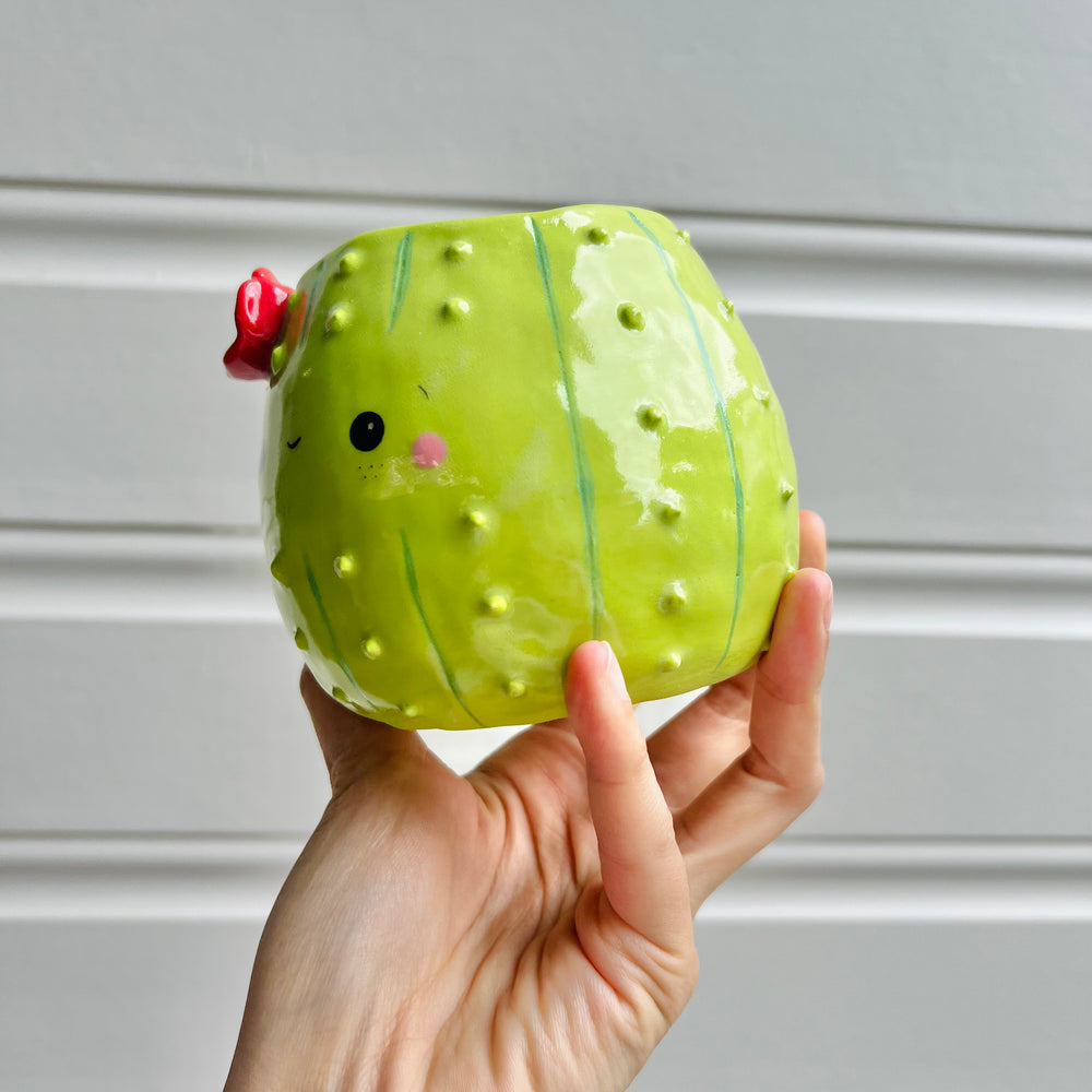 Flowery cactus pot, photo 3 of 7