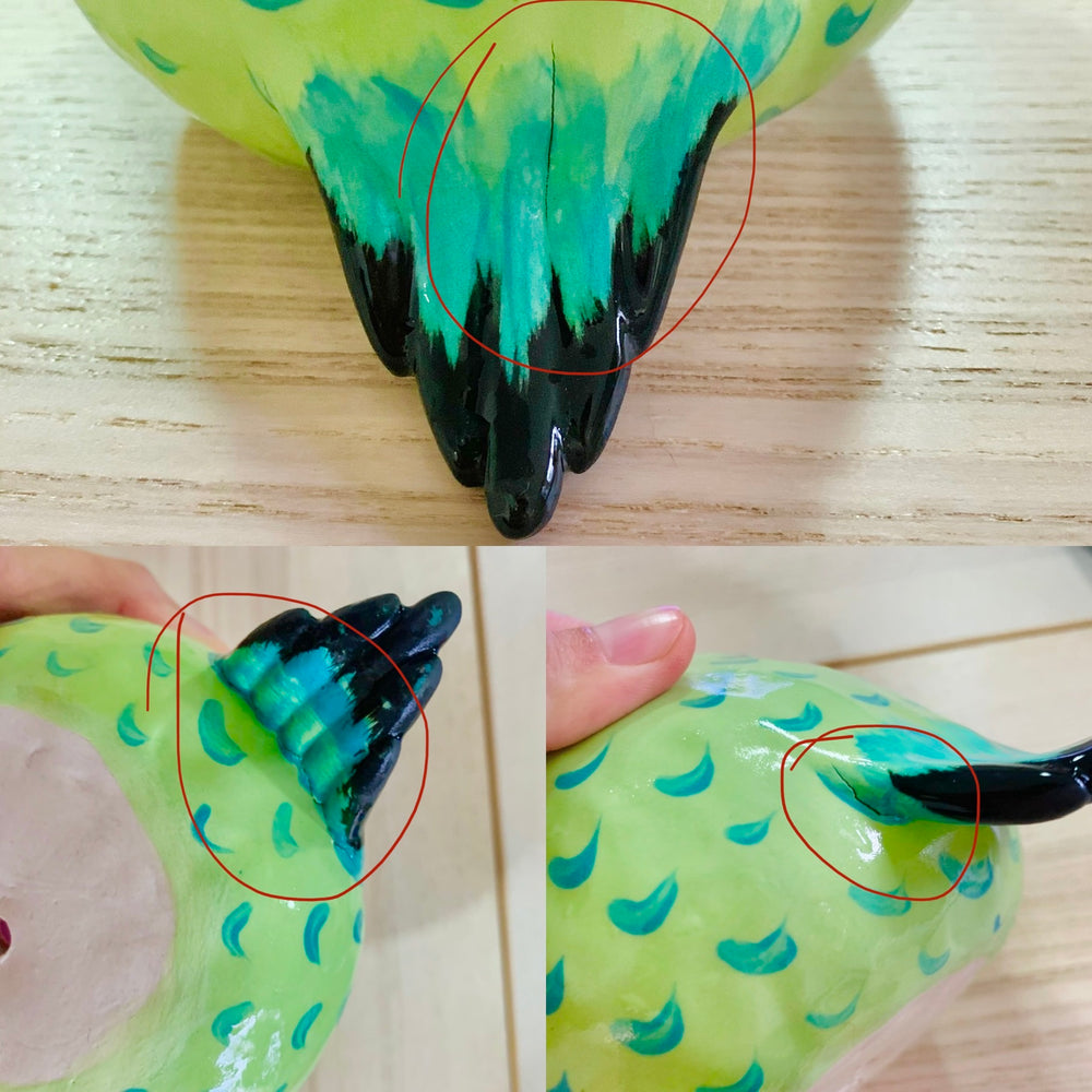 !! SECONDS !! - Yellow and Green Budgie Pot, photo 3 of 3