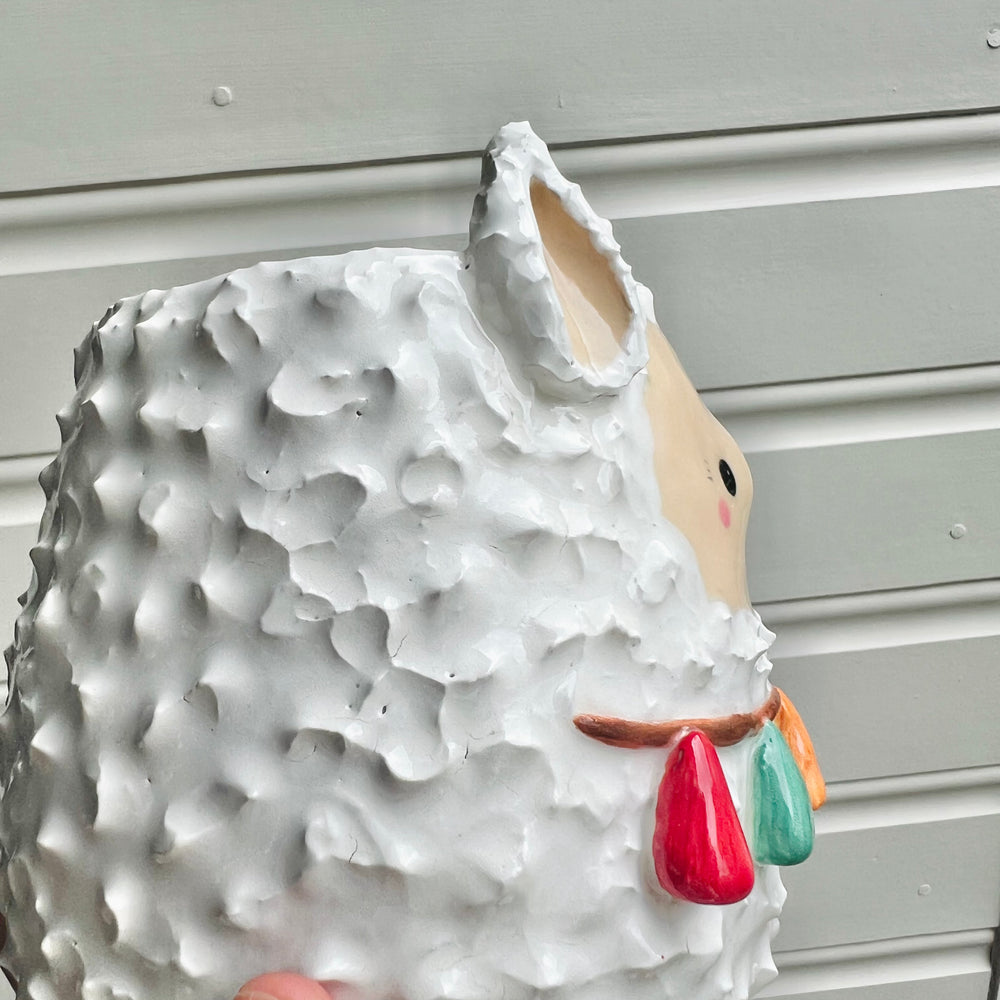 LARGE tassel llama pot, photo 6 of 7