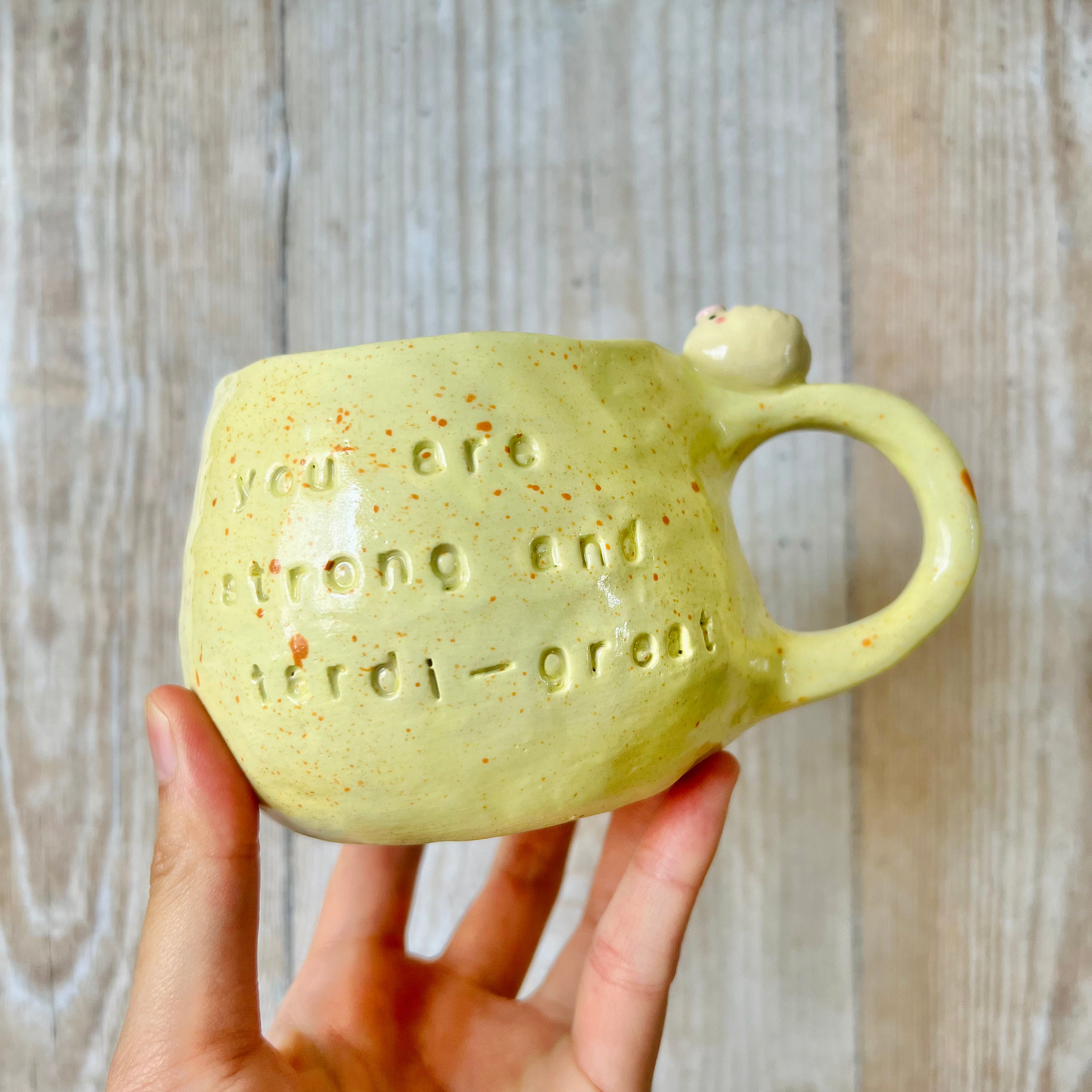 TARDIGRADE mug with flowery mug friend