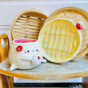 Dumpling POT with dumpling friend & matching dish