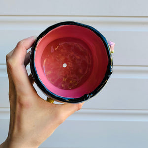 Peanut Bee with Pink Galah Friend pot