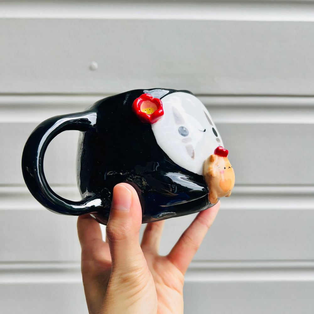 No Face mug with ginger cat friend, photo 2 of 6