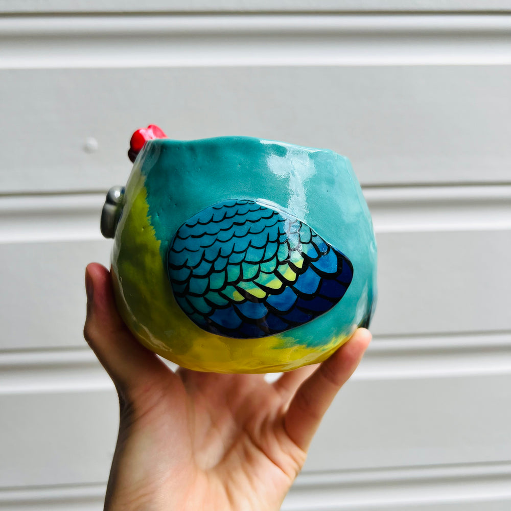 Orange Bellied parrot pot, photo 3 of 11