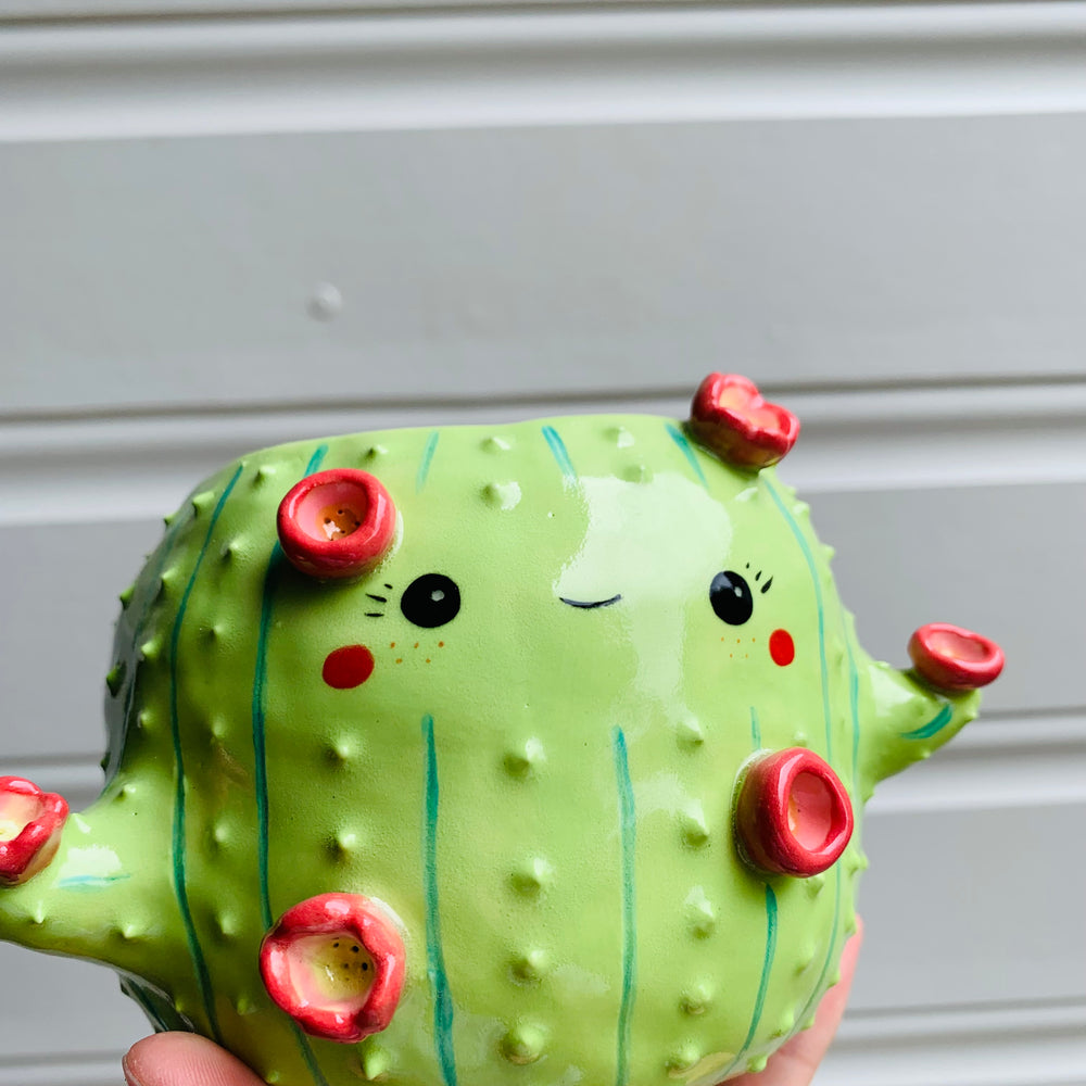 Flowery cactus pot, photo 7 of 9