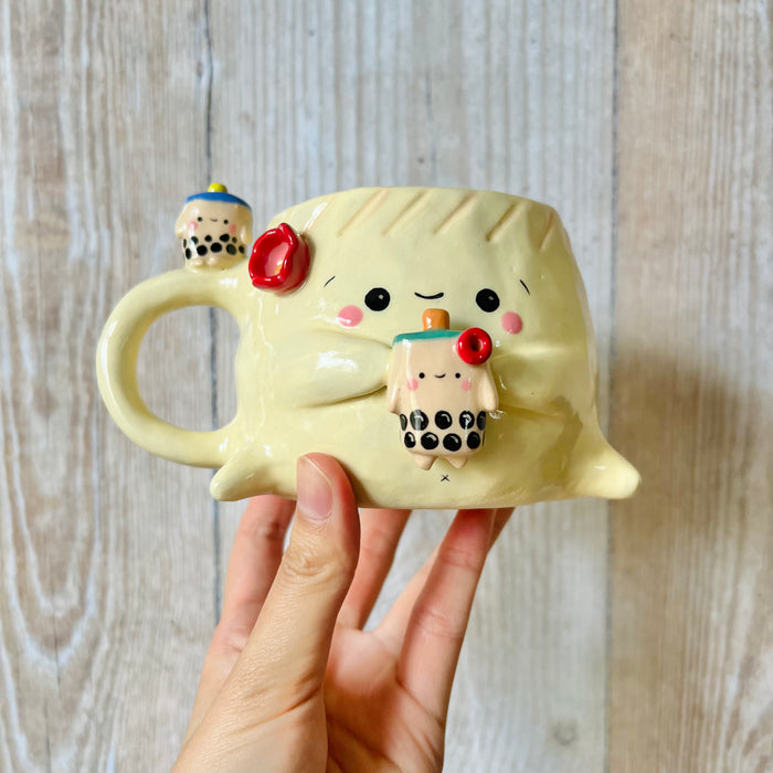 DUMPLING MUG with bubble tea friends