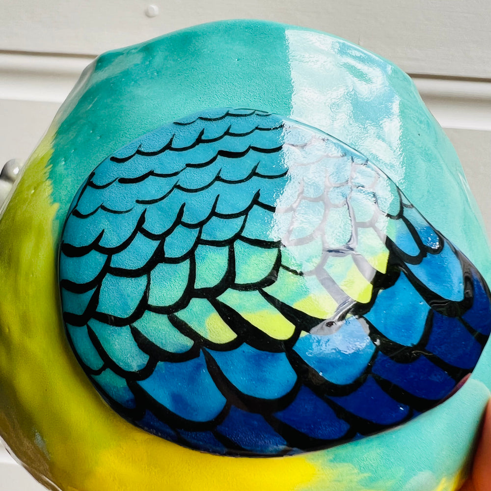 Orange Bellied parrot pot, photo 4 of 11