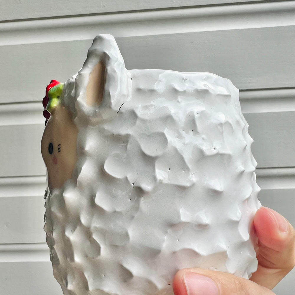 Flowery llama pot, photo 6 of 7