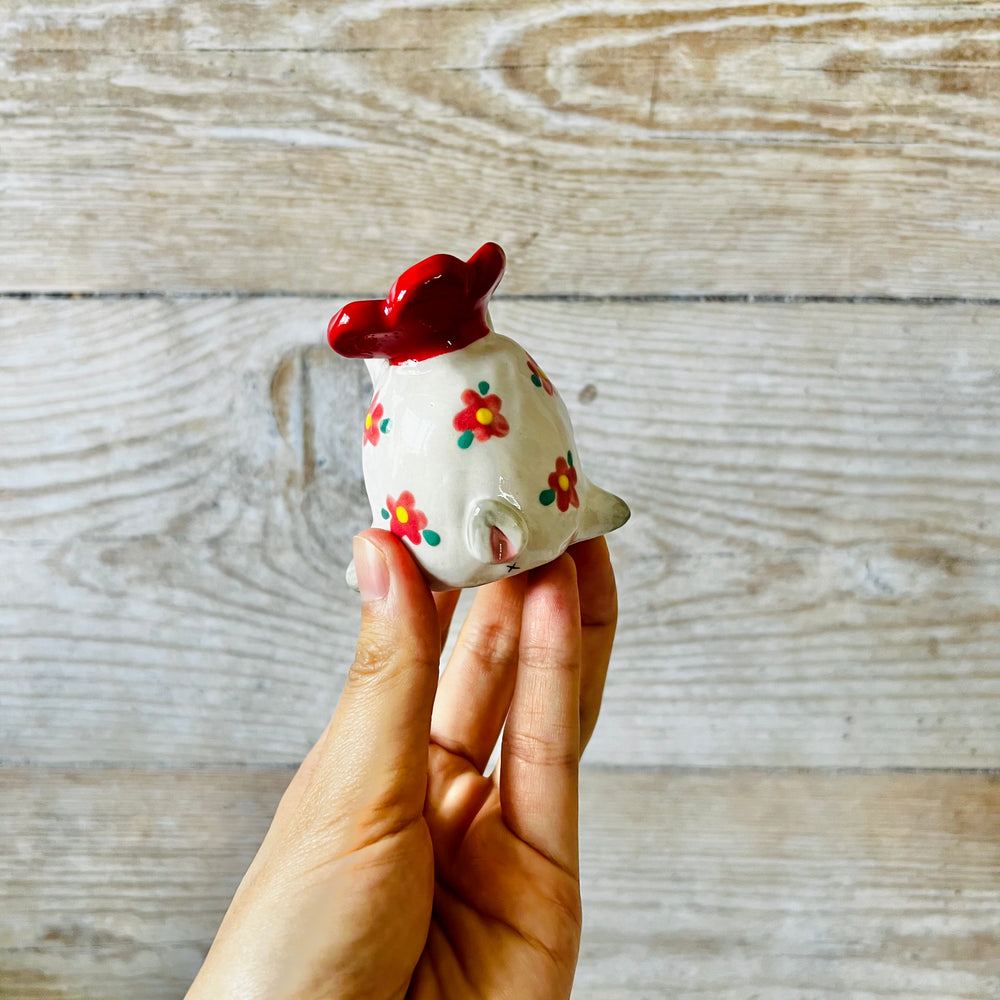 Flower head bunny ornament/ring holder, photo 5 of 7