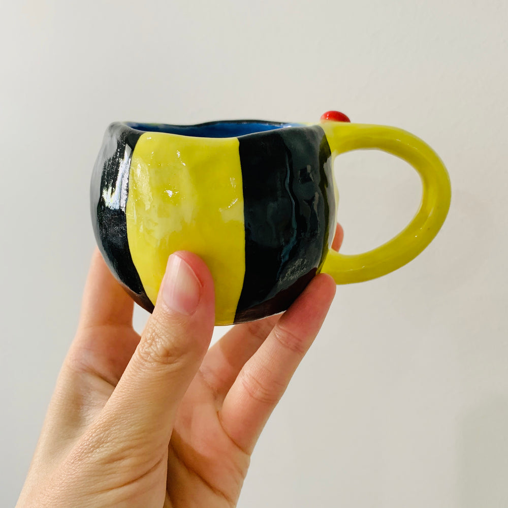 BLUE ‘Bee Happy’ Espresso/Tea cup - approx. 150ml, photo 3 of 6