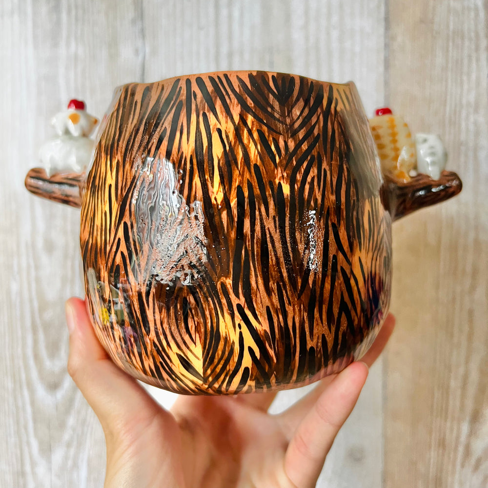 HAPPY TREE POT with cat friends, photo 3 of 8
