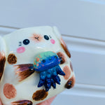 Small bunny with jellyfish friend planter