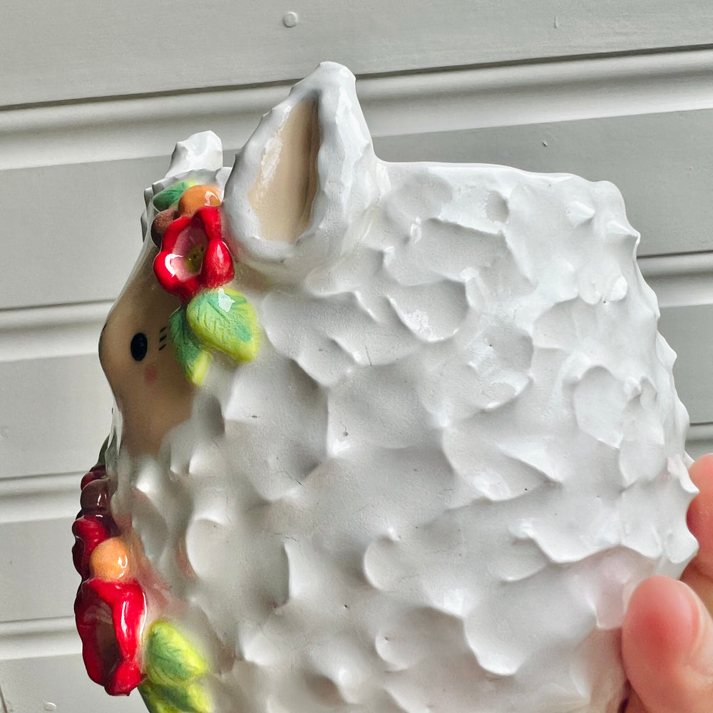 Flowery llama pot, photo 8 of 10