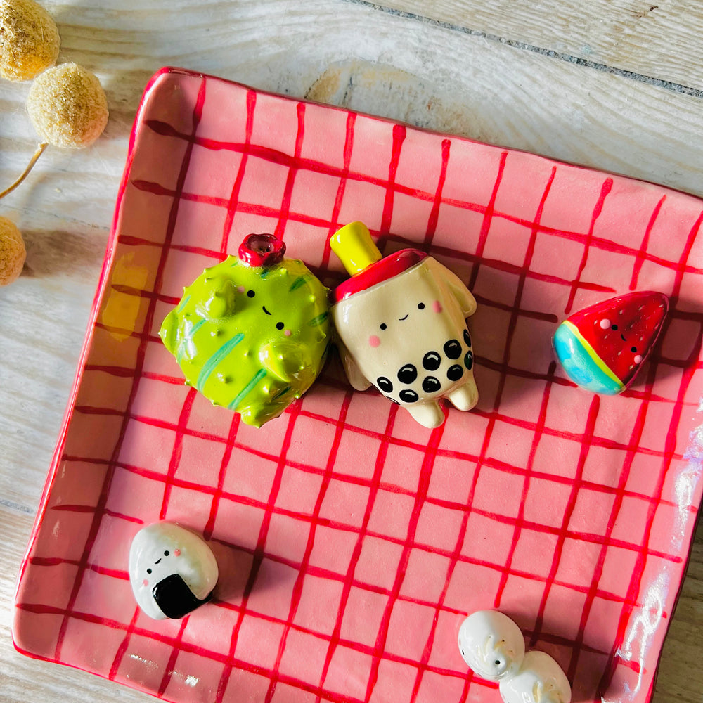 Cactus bubble tea picnic trinket dish, photo 6 of 6