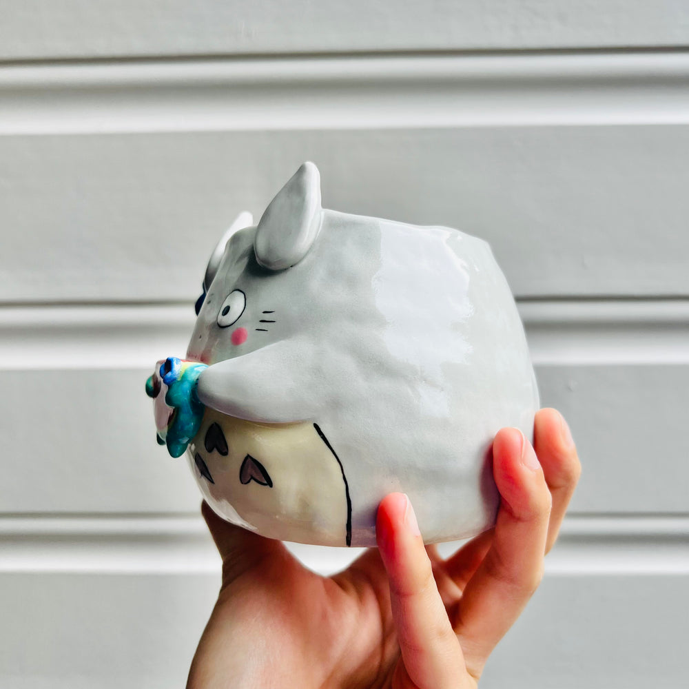Totoro pot with watermelon friend, photo 4 of 6