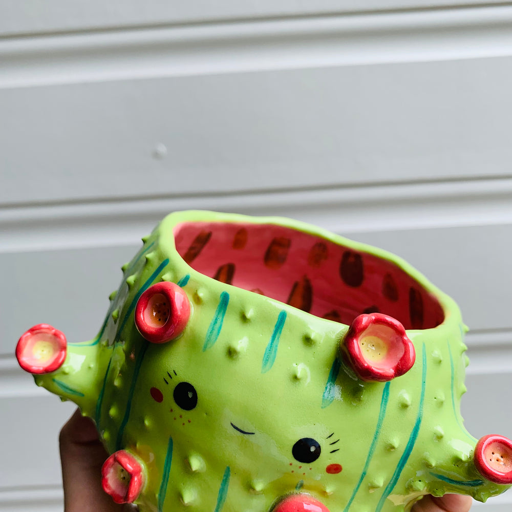 Flowery cactus pot, photo 8 of 9