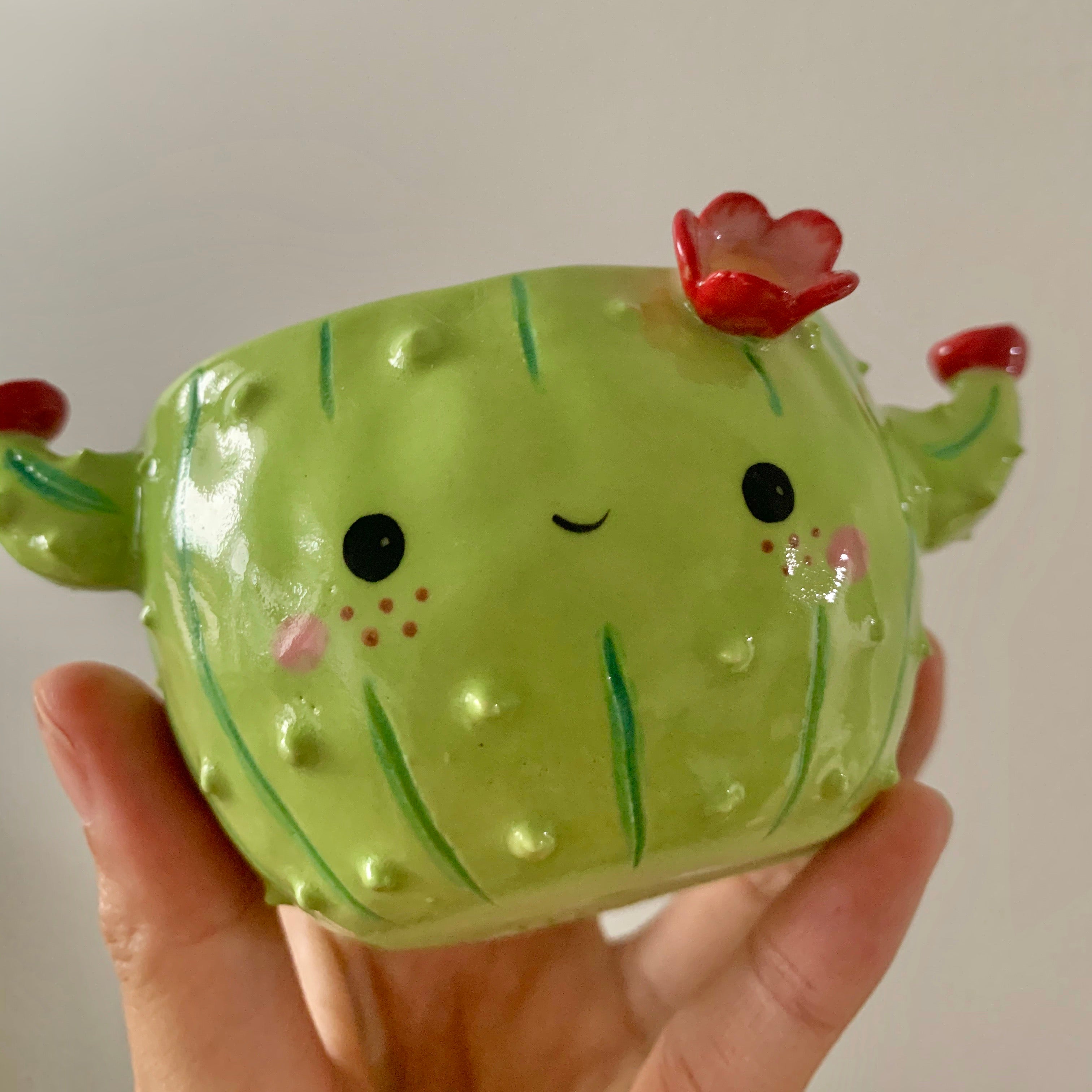 Flowery cactus pot