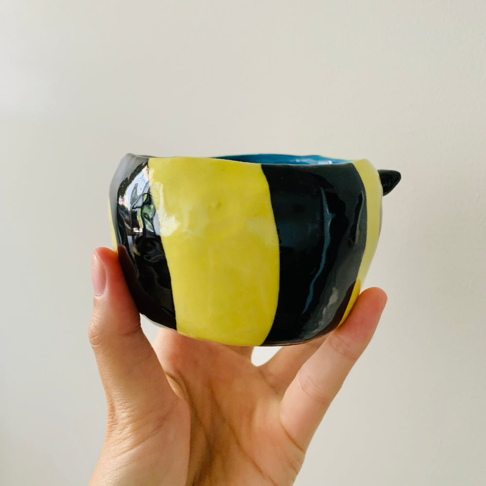 BLUE ‘Bee happy’ snack bowl, photo 2 of 5