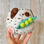 BUNNY POT with peas a pod friend