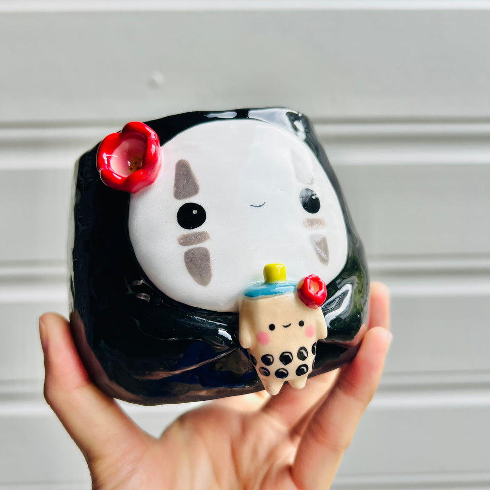 No Face pot with Bubble tea friend, photo 2 of 6