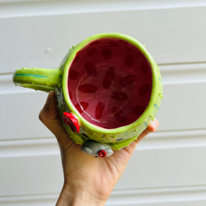 Flowery cactus mug with koala friend