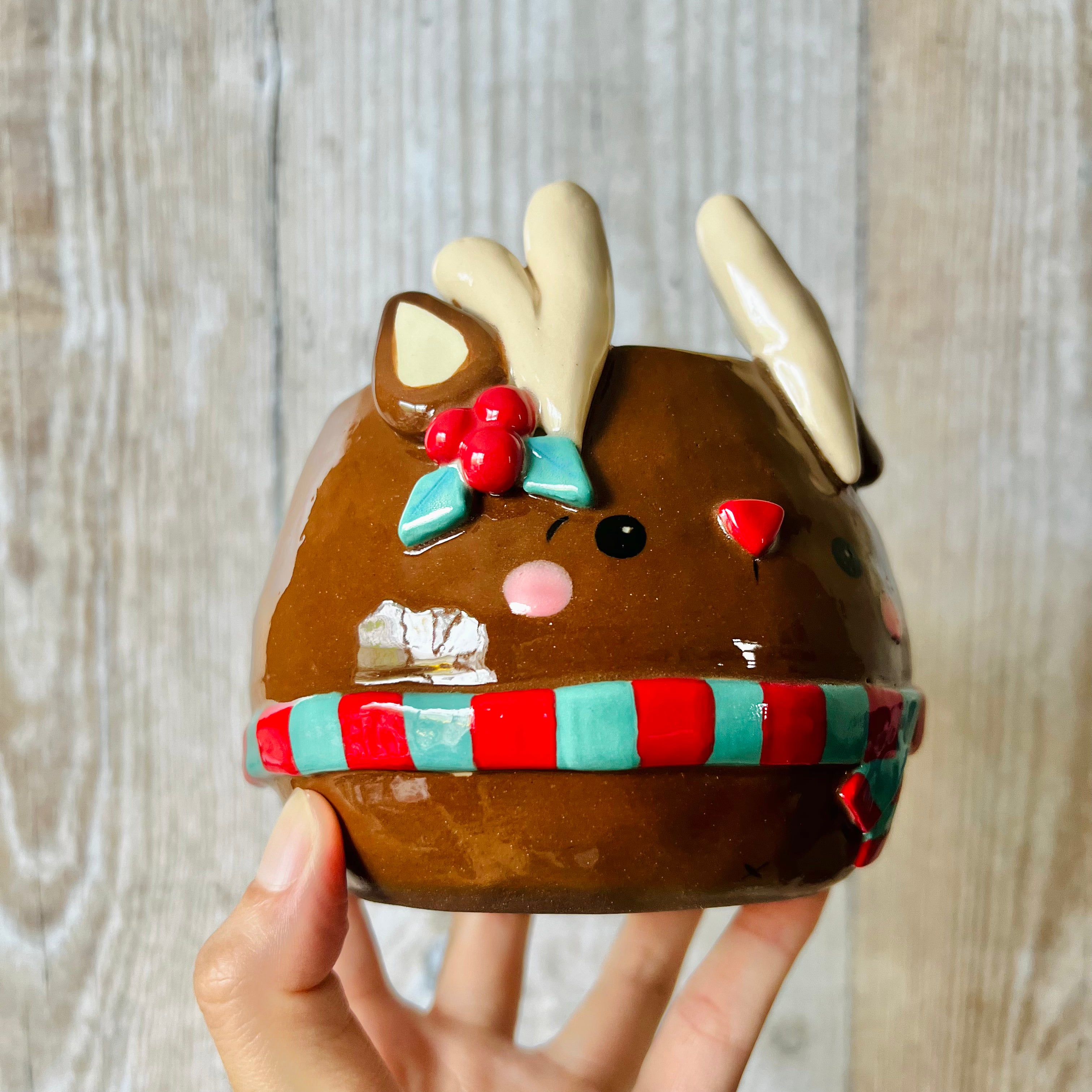 BAUBLE REINDEER POT