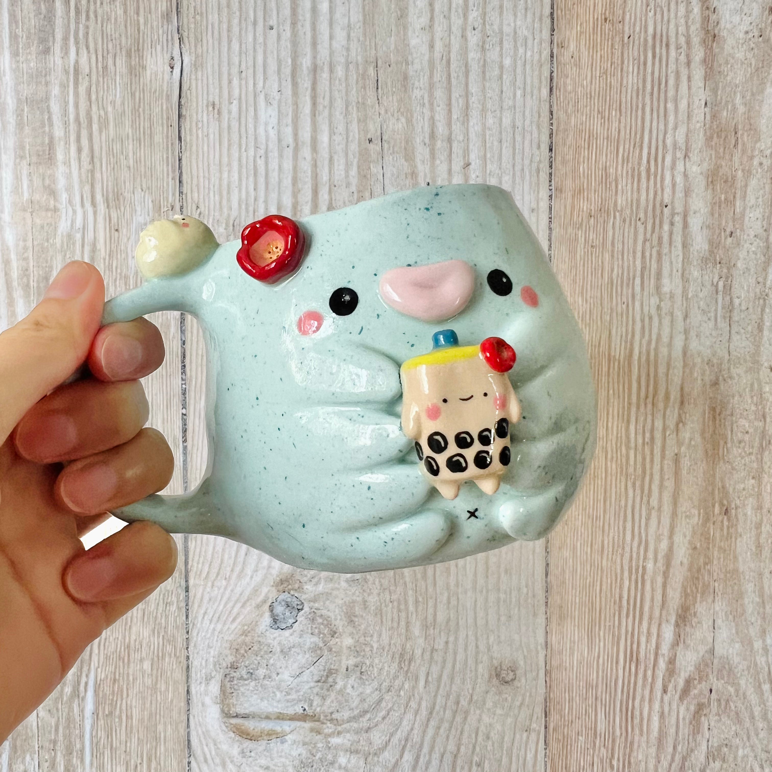 TARDIGRADE mug with bubble tea friend