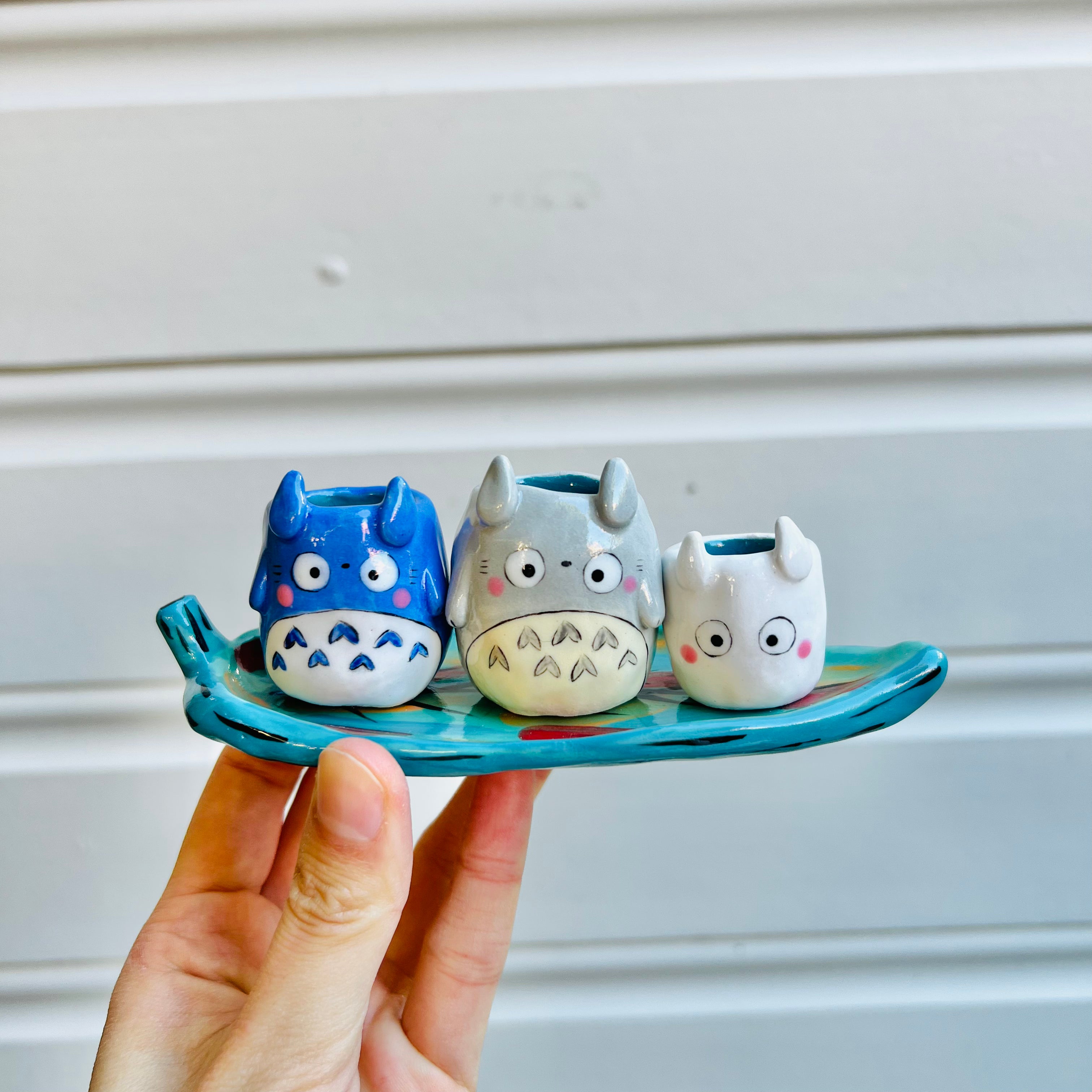 MINIS Totoro and friends on leaf set