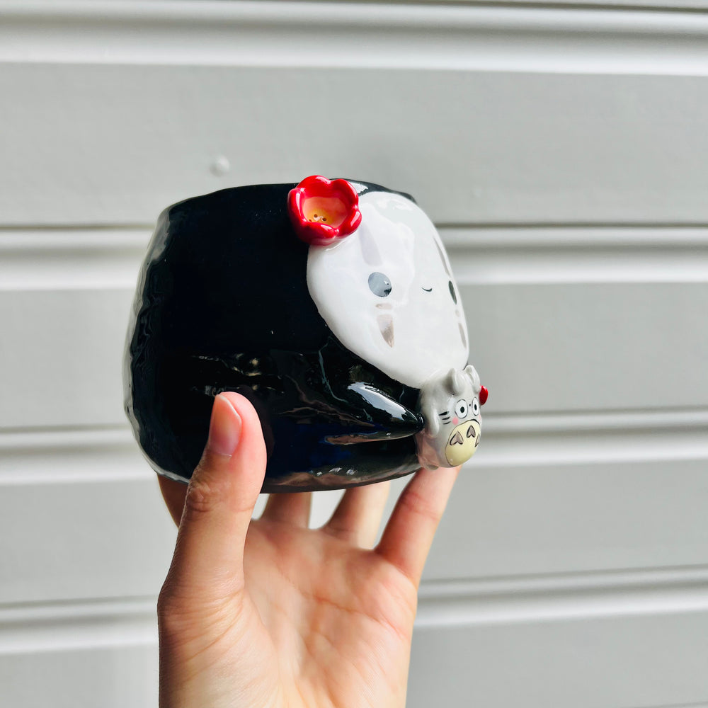 No Face pot with Totoro friend, photo 2 of 6