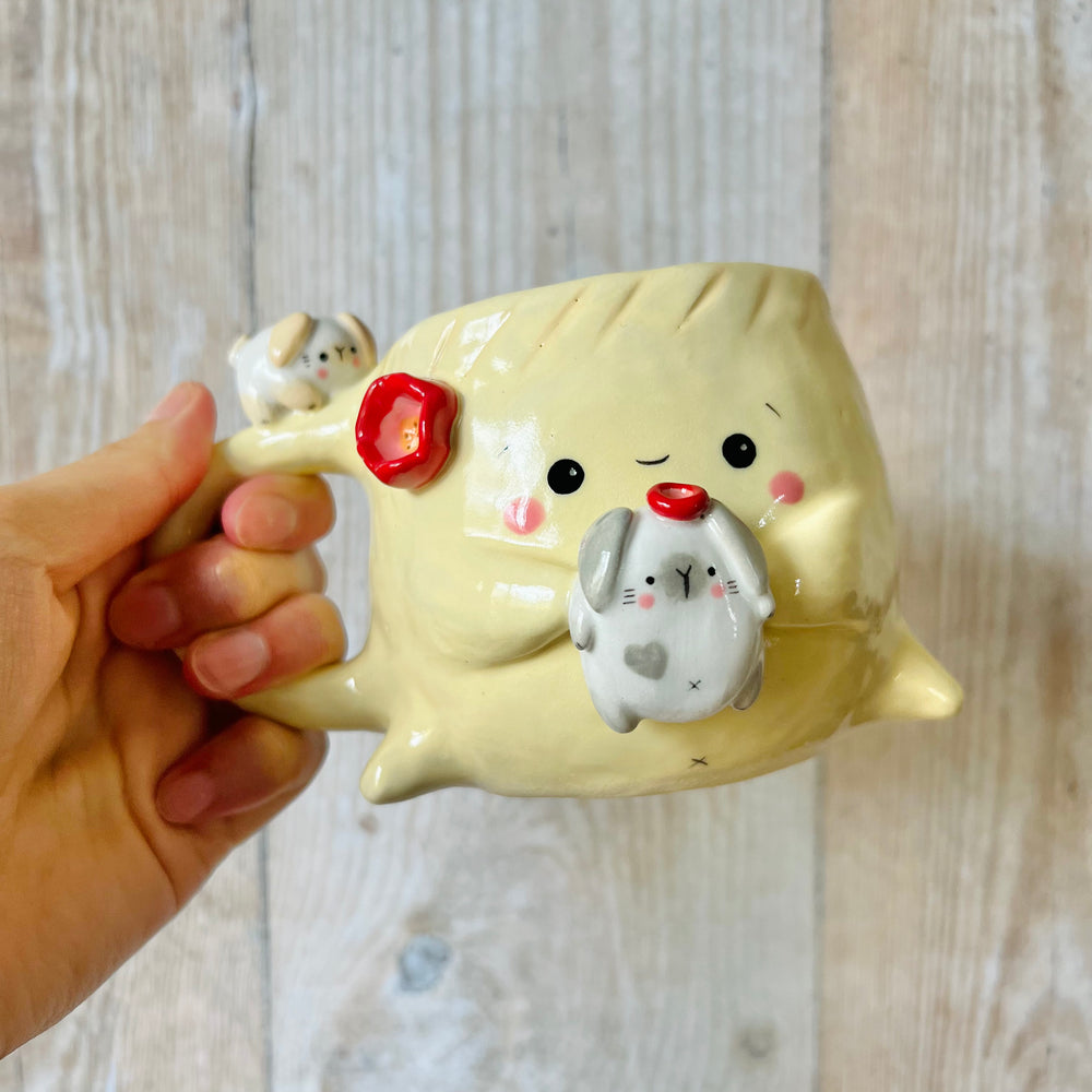 DUMPLING MUG with bunny friends, photo 6 of 8