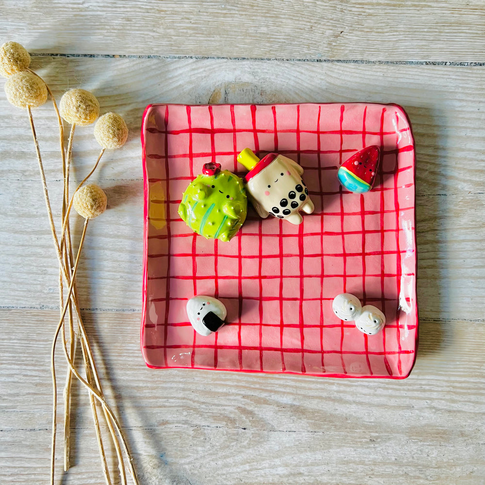Cactus bubble tea picnic trinket dish, photo 1 of 6
