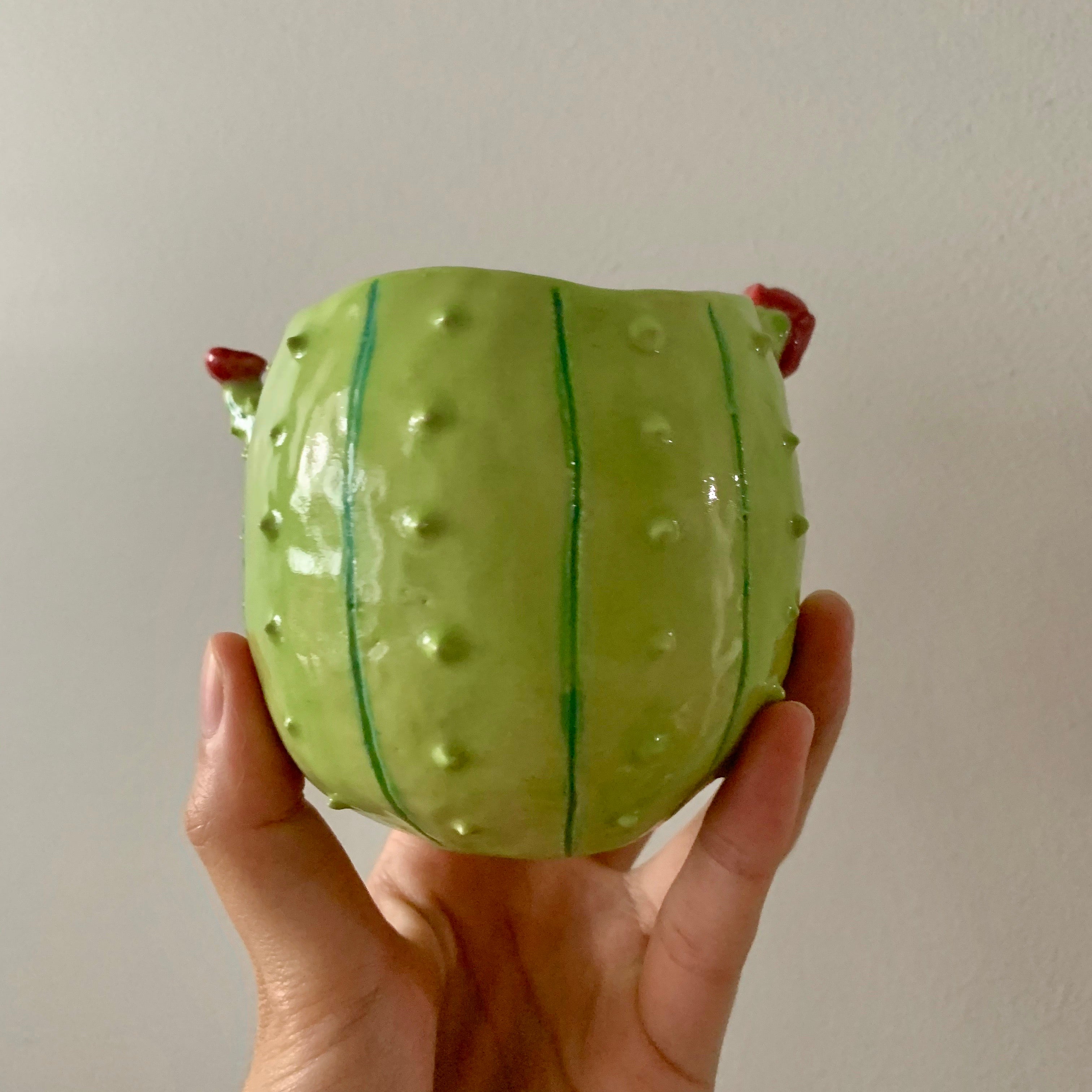 Flowery cactus hug mug